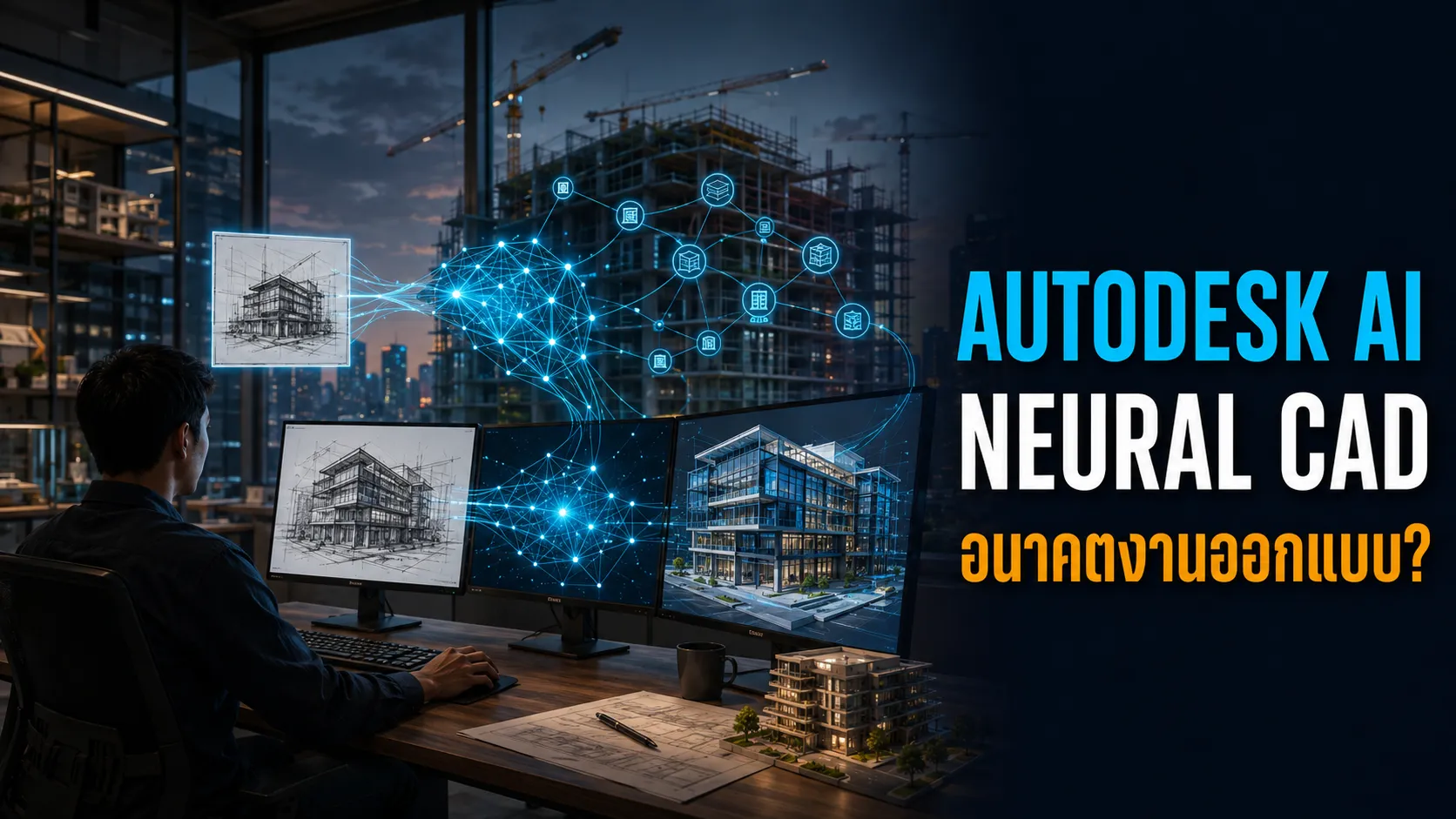 ภาพประกอบคลิปเส้นทาง AI ของ Autodesk และ Neural CAD